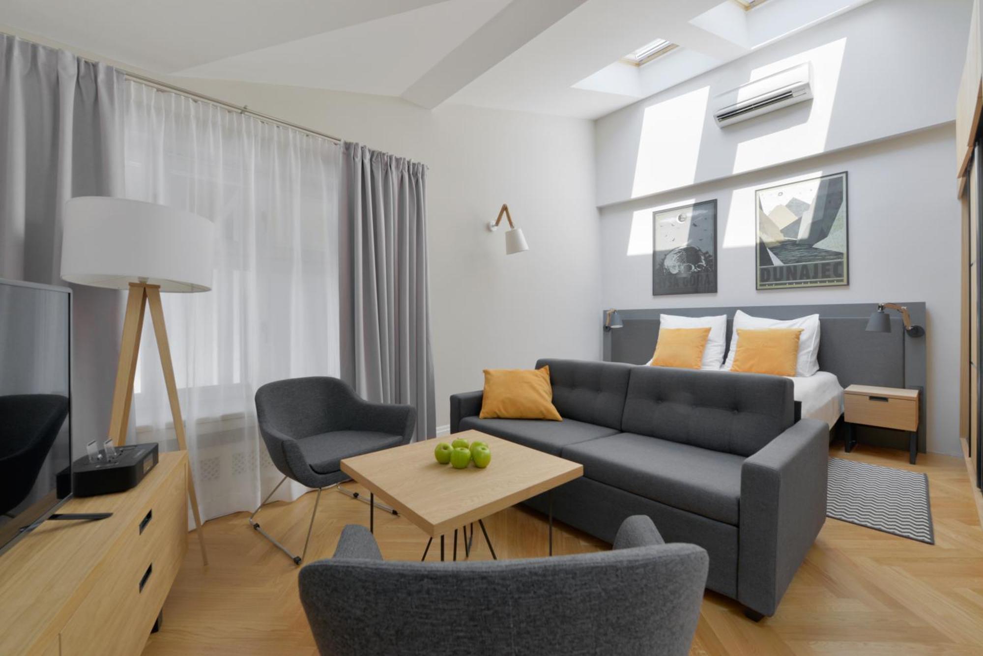 Three-Bedroom Penthouse Apartment Fireplace