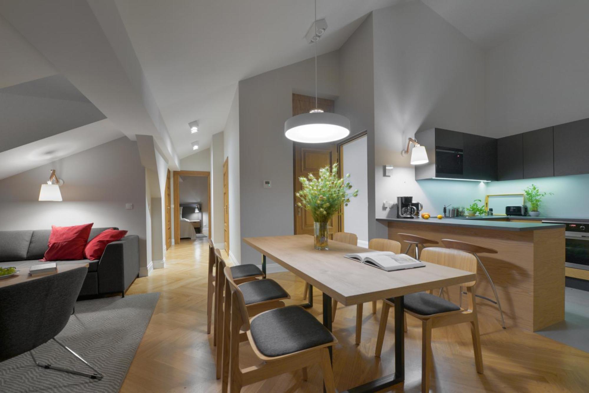 Three-Bedroom Penthouse Apartment Fireplace